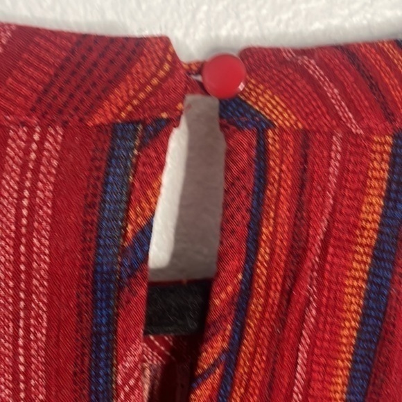 Monteau top Large red bohemian top - Picture 4 of 5